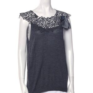 Vintage Christian Dior Wool Scoop Neck Top